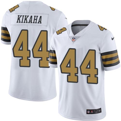 Nike Saints #44 Hau'oli Kikaha White Youth Stitched NFL Limited Rush Jersey